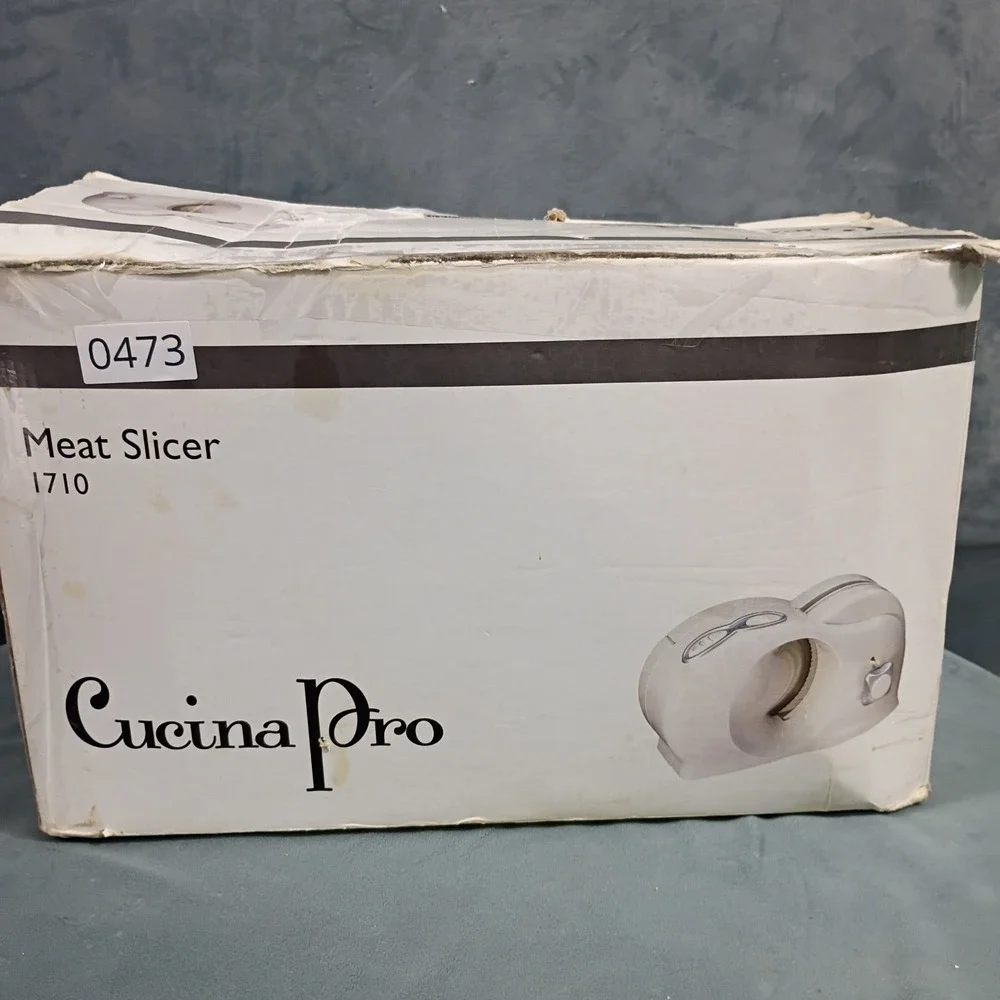 CucinaPro Electric Meat Slicer 1710 White Stainless Steel Blade Deli Food Slicer